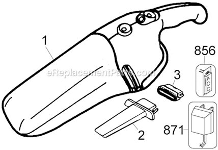 Page A Diagram and Parts List for CWV4800  Black and Decker Hand Vacuum